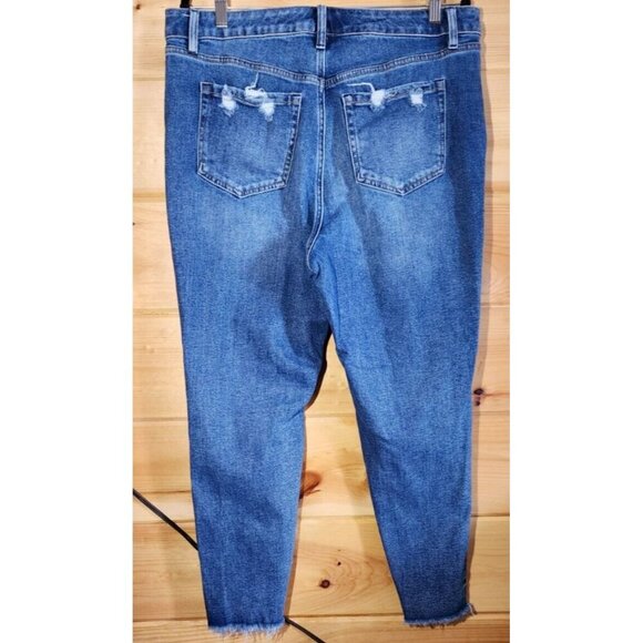 LANE BRYANT Womens Size 14 Distressed Signature Fit Mid Rise Flex Skinny Jeans - Picture 10 of 16